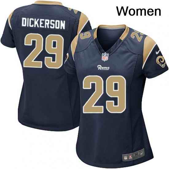 Womens Nike Los Angeles Rams 29 Eric Dickerson Game Navy Blue Team Color NFL Jersey